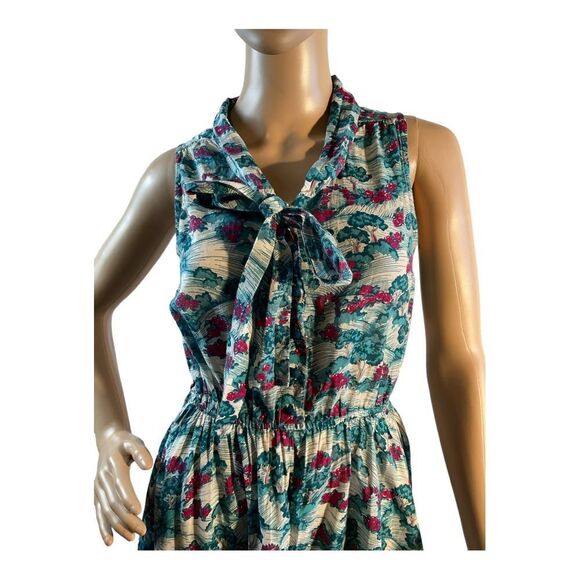 H&M Women’s Size 4 Multicolor mini elastic waist sleeveless Summer Dress - Picture 3 of 14